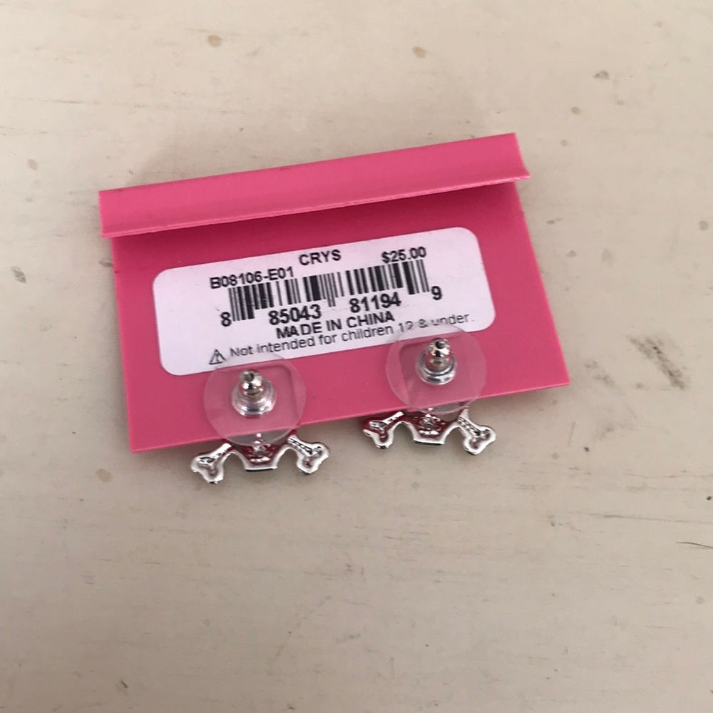 Betsey Johnson Pave Skull Earrings - Picture 3 of 3